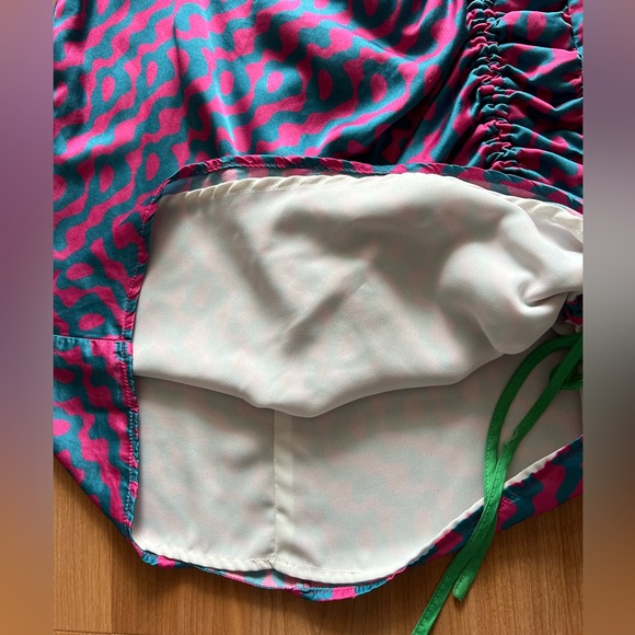 OLIVIA RUBIN Nicole Mini Pink and Blue Long Sleeve Dress Size 4 - Picture 7 of 16